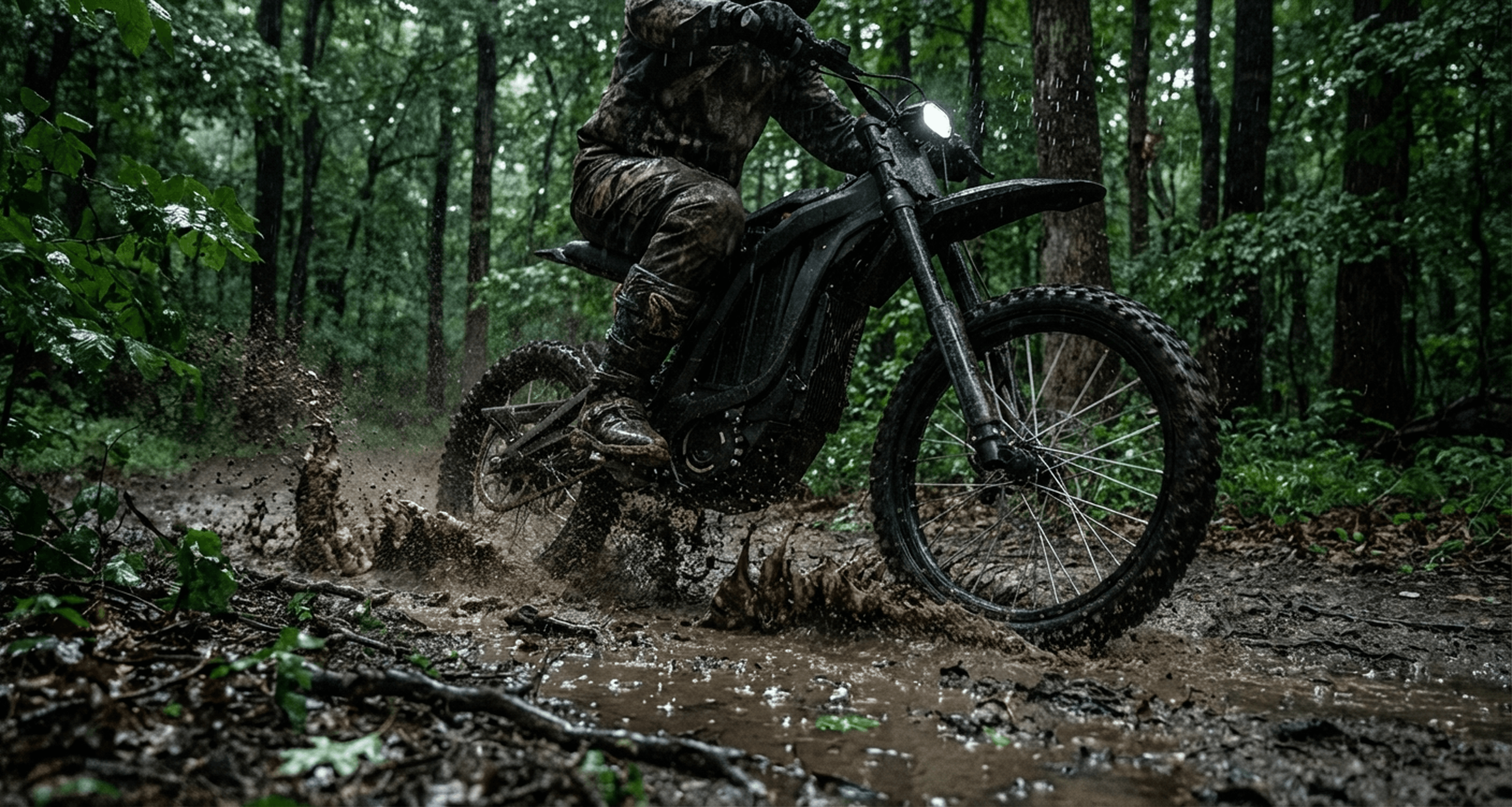 Rider on a dusty trail at sunset